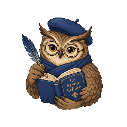 FayJuno mascot: an owl in a beret reading a book